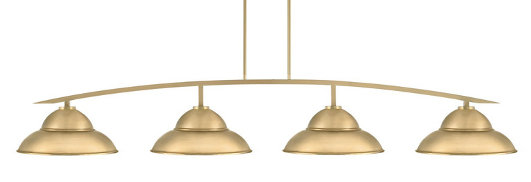 Toltec Lighting - 3734-NAB-429-NAB - Four Light Bar - Kurve - New Age Brass