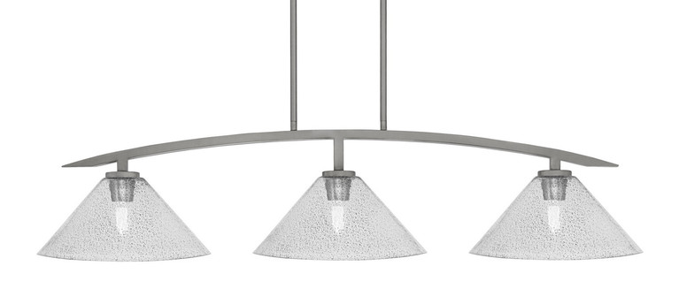 Toltec Lighting - 3736-GP-2122 - Three Light Island Pendant - Kurve - Graphite