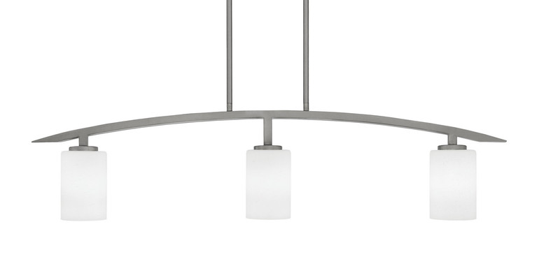Toltec Lighting - 3736-GP-310 - Three Light Island Pendant - Kurve - Graphite