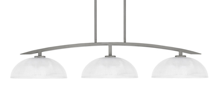 Toltec Lighting - 3736-GP-540 - Three Light Island Pendant - Kurve - Graphite