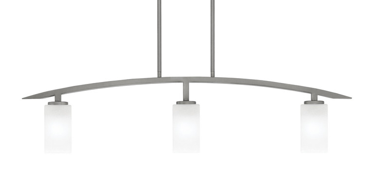 Toltec Lighting - 3736-GP-541 - Three Light Island Pendant - Kurve - Graphite