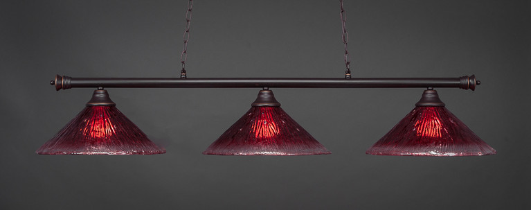 Toltec Lighting - 373-DG-716 - Three Light Bar - Oxford - Dark Granite