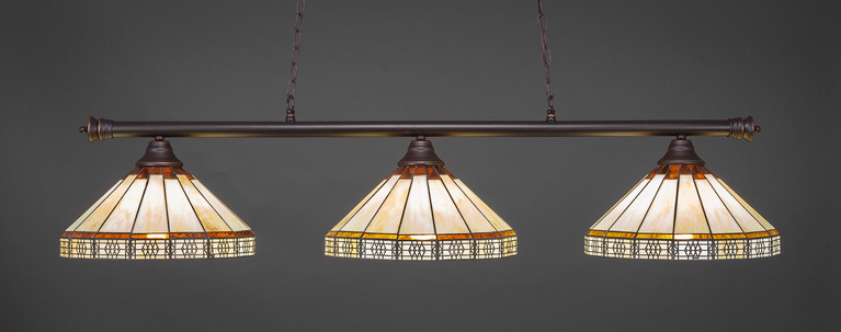 Toltec Lighting - 373-DG-964 - Three Light Bar - Oxford - Dark Granite