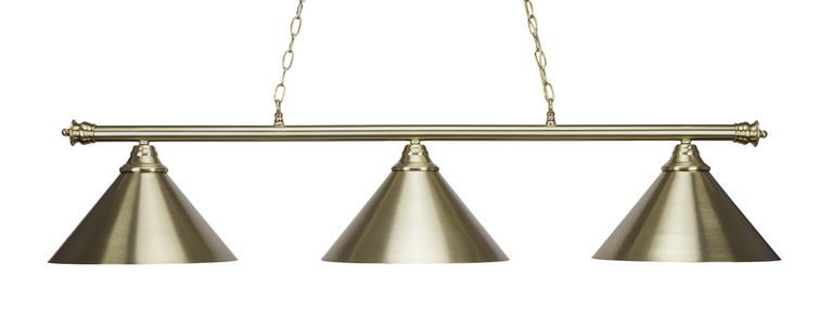 Toltec Lighting - 373-NAB-420 - Three Light Bar - Oxford - New Age Brass