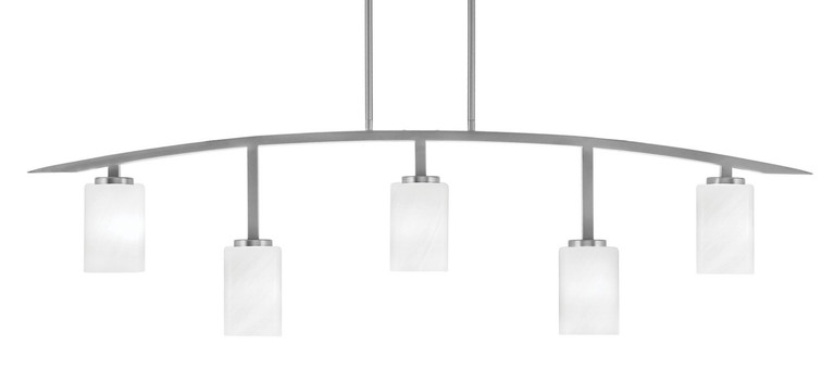Toltec Lighting - 3745-GP-3001 - Five Light Bar - Kurve - Graphite