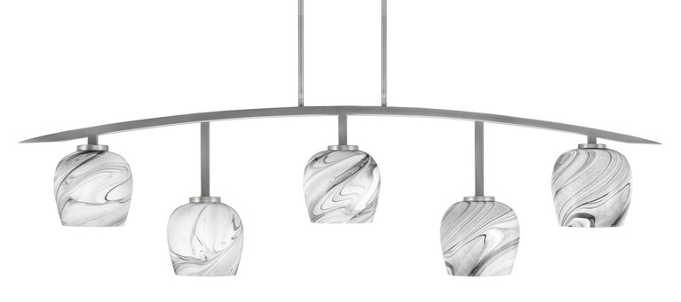 Toltec Lighting - 3745-GP-4819 - Five Light Bar - Kurve - Graphite
