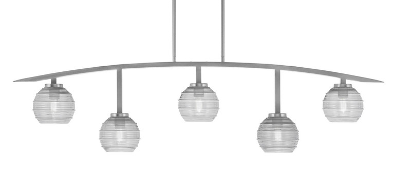 Toltec Lighting - 3745-GP-5110 - Five Light Bar - Kurve - Graphite