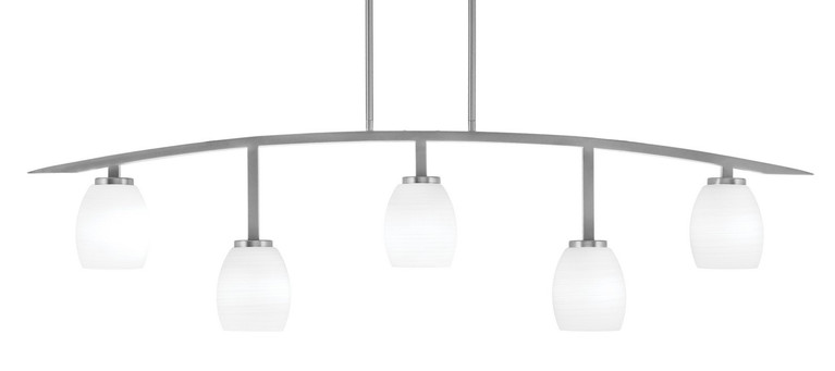 Toltec Lighting - 3745-GP-615 - Five Light Bar - Kurve - Graphite