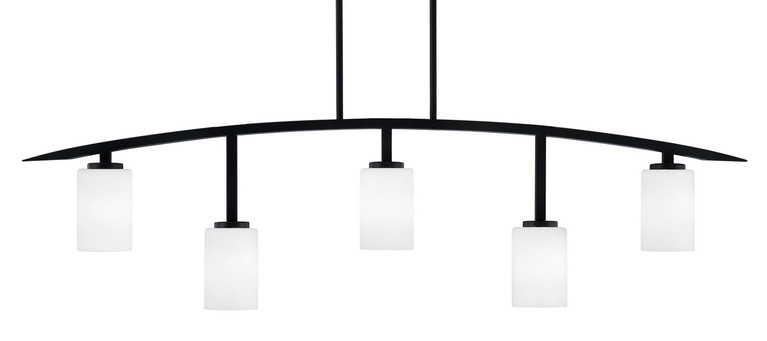 Toltec Lighting - 3745-MB-310 - Five Light Bar - Kurve - Matte Black