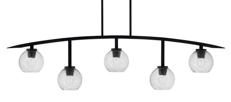 Toltec Lighting - 3745-MB-4102 - Five Light Bar - Kurve - Matte Black