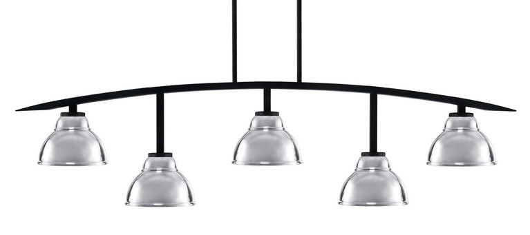 Toltec Lighting - 3745-MB-427-CH - Five Light Bar - Kurve - Matte Black