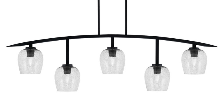 Toltec Lighting - 3745-MB-4812 - Five Light Bar - Kurve - Matte Black