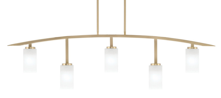 Toltec Lighting - 3745-NAB-541 - Five Light Bar - Kurve - New Age Brass