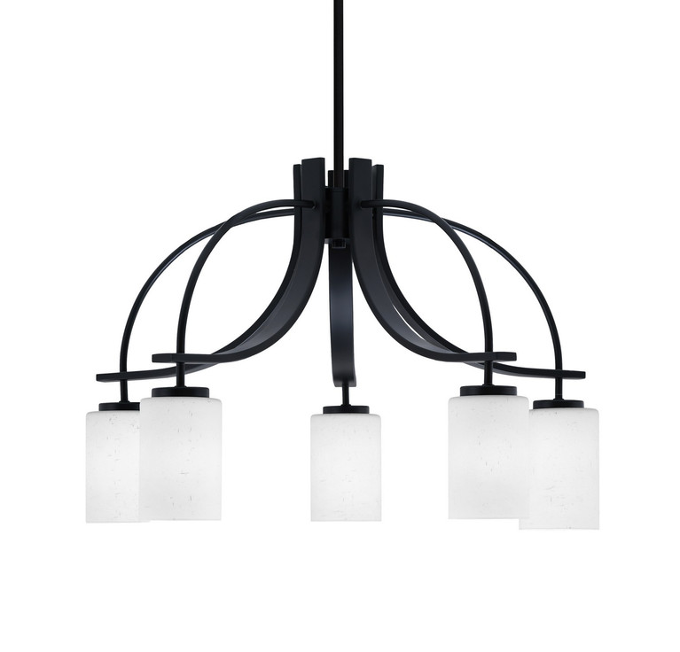 Toltec Lighting - 3925-MB-310 - Five Light Chandelier - Cavella - Matte Black