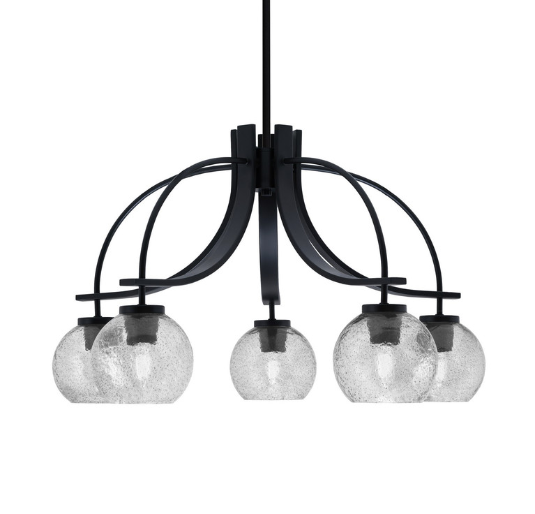 Toltec Lighting - 3925-MB-4102 - Five Light Chandelier - Cavella - Matte Black