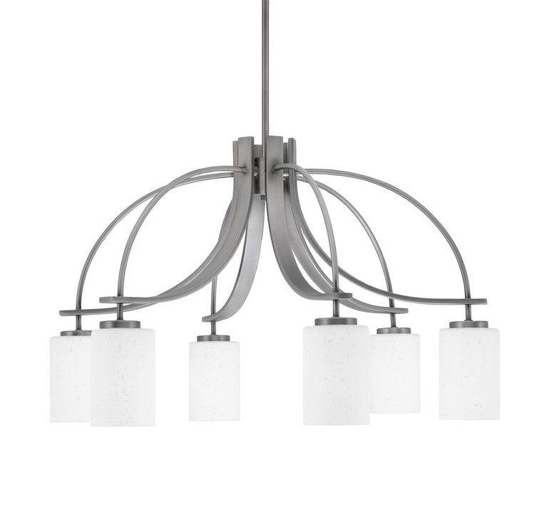 Toltec Lighting - 3926-GP-310 - Six Light Chandelier - Cavella - Graphite