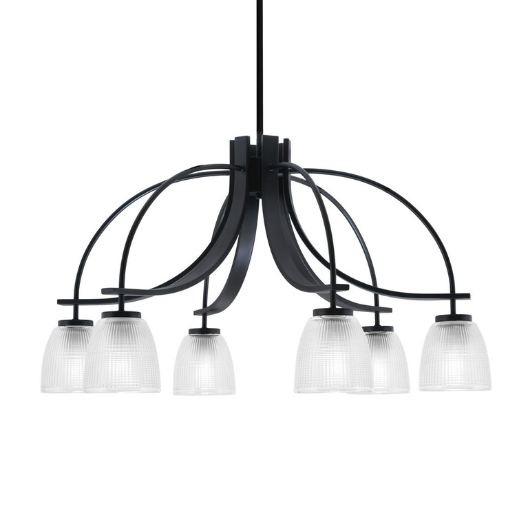Toltec Lighting - 3926-MB-500 - Six Light Chandelier - Cavella - Matte Black