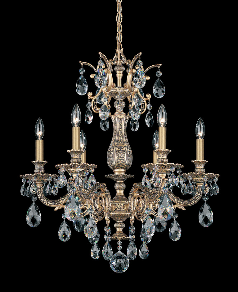 Schonbek - 5676-26H - Six Light Chandelier - Milano - French Gold