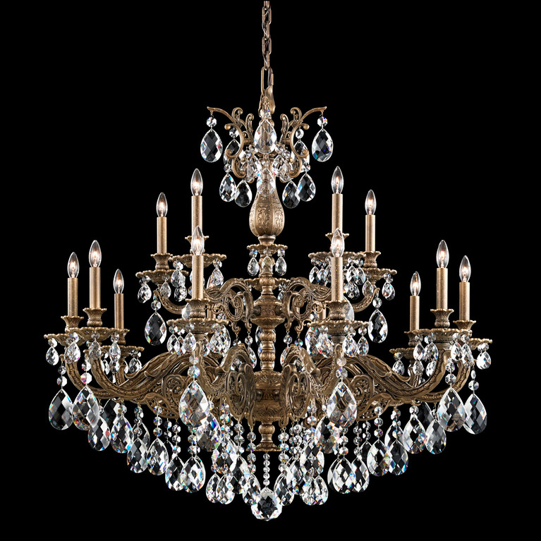 Schonbek - 5685-83R - 15 Light Chandelier - Milano - Florentine Bronze