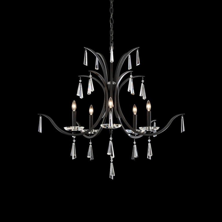 Schonbek - S30505-26R - Five Light Chandelier - Tinsley - Ferro Black