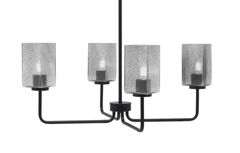 Toltec Lighting - 6204-MB-542 - Four Light Chandelier - Sandia - Matte Black