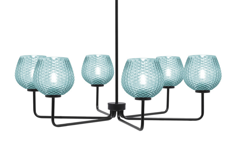Toltec Lighting - 6206-MB-4605 - Six Light Chandelier - Sandia - Matte Black