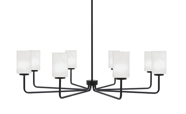Toltec Lighting - 6208-MB-3001 - Eight Light Chandelier - Sandia - Matte Black