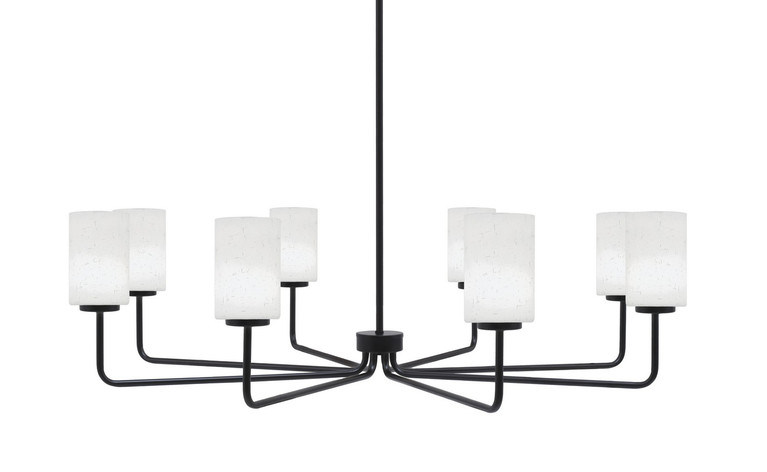 Toltec Lighting - 6208-MB-310 - Eight Light Chandelier - Sandia - Matte Black