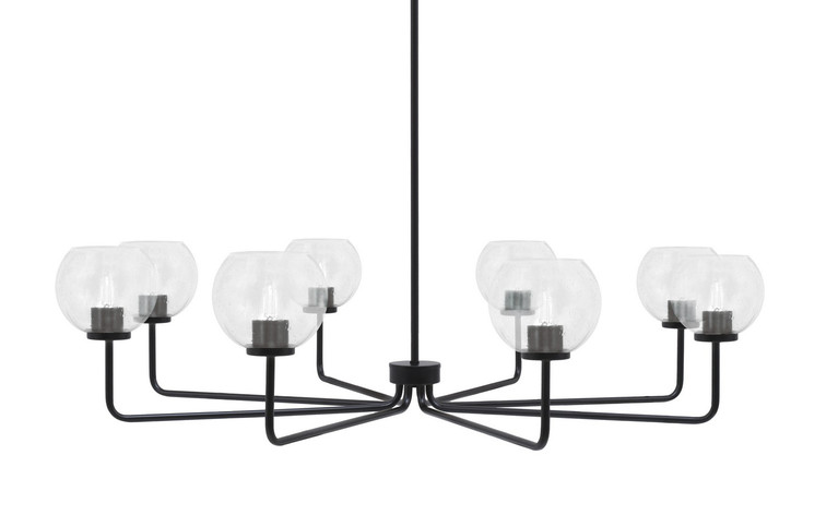 Toltec Lighting - 6208-MB-4100 - Eight Light Chandelier - Sandia - Matte Black
