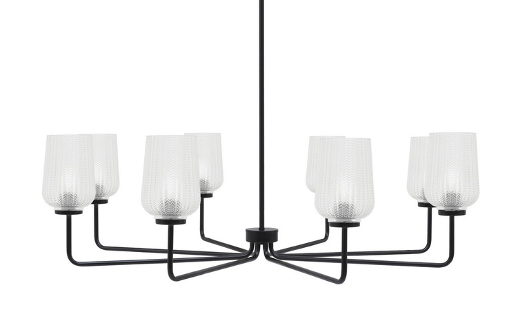 Toltec Lighting - 6208-MB-4250 - Eight Light Chandelier - Sandia - Matte Black
