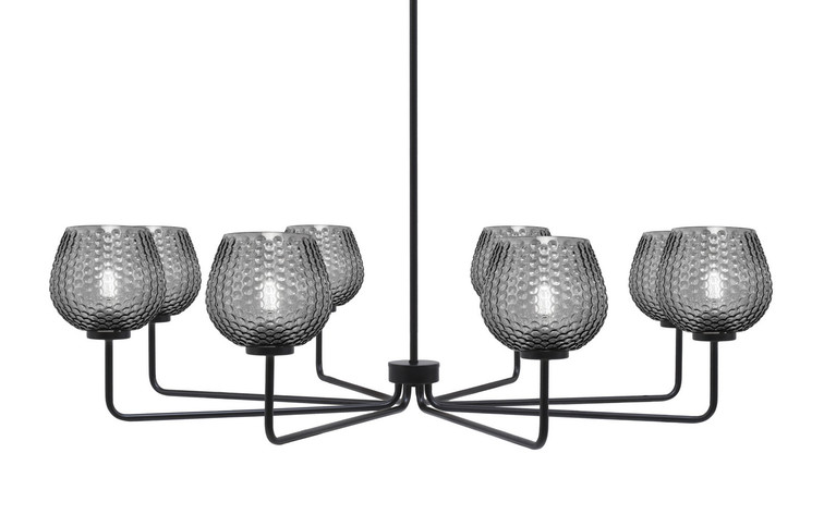 Toltec Lighting - 6208-MB-4602 - Eight Light Chandelier - Sandia - Matte Black