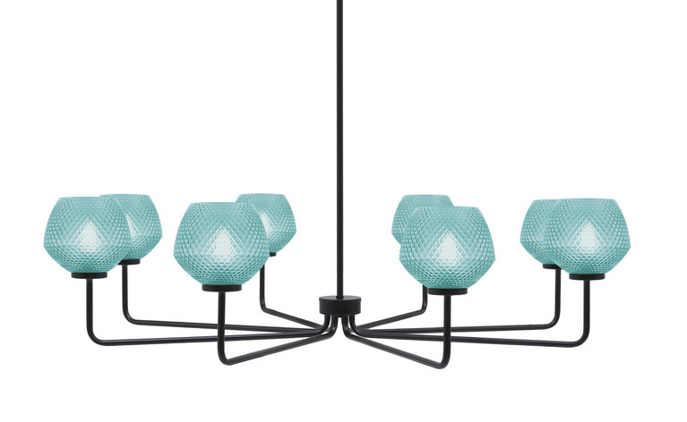 Toltec Lighting - 6208-MB-4625 - Eight Light Chandelier - Sandia - Matte Black