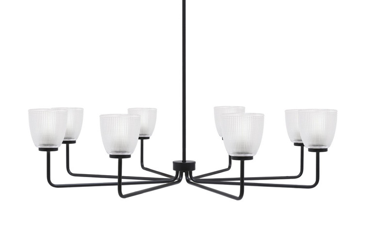 Toltec Lighting - 6208-MB-500 - Eight Light Chandelier - Sandia - Matte Black