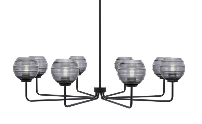 Toltec Lighting - 6208-MB-5112 - Eight Light Chandelier - Sandia - Matte Black