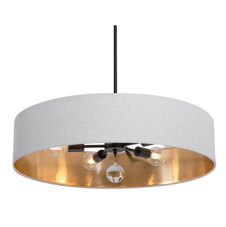 AFX Lighting - CLNP30MBBK-WHGD - Five Light Pendant - Celine - Black