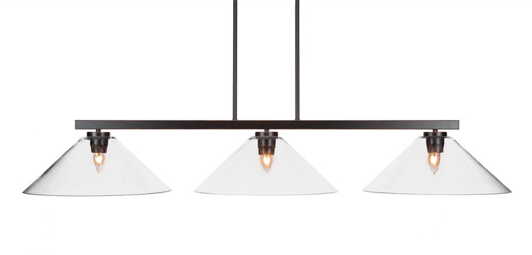 Toltec Lighting - 4523-DG-308 - Three Light Island Pendant - Atlas - Dark Granite
