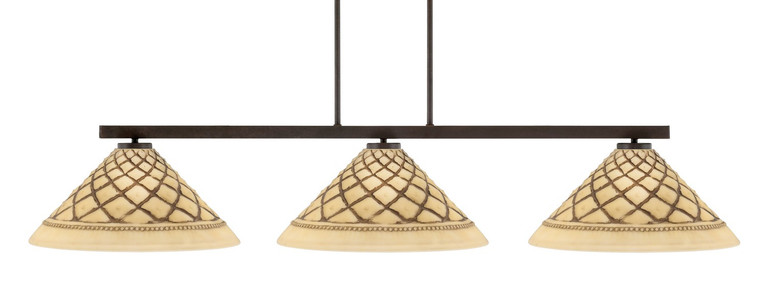 Toltec Lighting - 4523-DG-718 - Three Light Bar - Atlas - Dark Granite