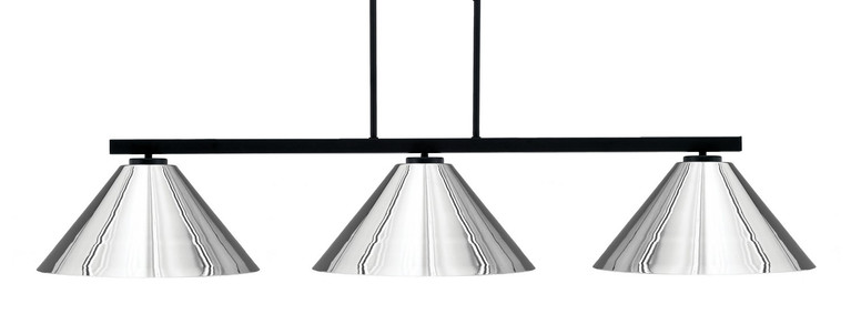Toltec Lighting - 4523-MB-420-CH - Three Light Island Pendant - Atlas - Matte Black