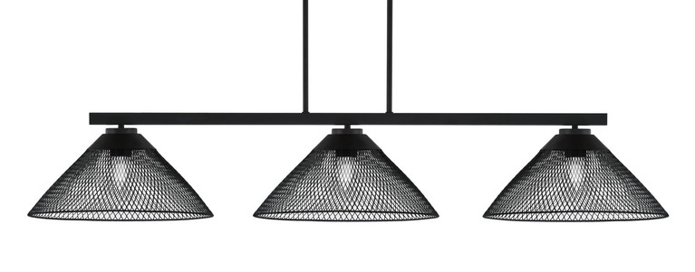 Toltec Lighting - 4523-MB-808 - Three Light Bar - Atlas - Matte Black
