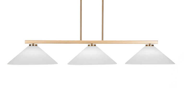 Toltec Lighting - 4523-NAB-4011 - Three Light Island Pendant - Atlas - New Age Brass
