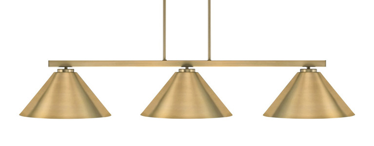 Toltec Lighting - 4523-NAB-420 - Three Light Island Pendant - Atlas - New Age Brass