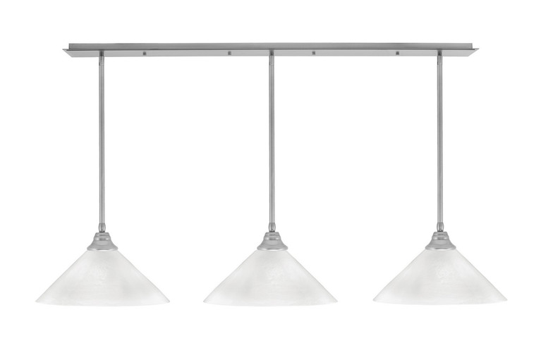 Toltec Lighting - 48-BN-2161 - Three Light Linear Pendalier - Stem - Brushed Nickel