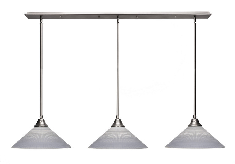 Toltec Lighting - 48-BN-4012 - Three Light Linear Pendalier - Any - Brushed Nickel