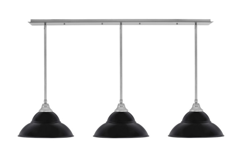 Toltec Lighting - 48-BN-428-MB - Three Light Linear Pendalier - Stem - Brushed Nickel