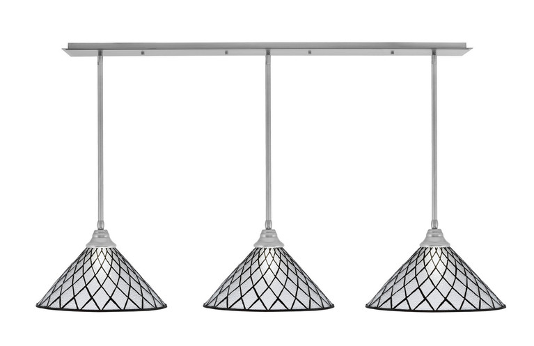 Toltec Lighting - 48-BN-918 - Three Light Linear Pendalier - Stem - Brushed Nickel
