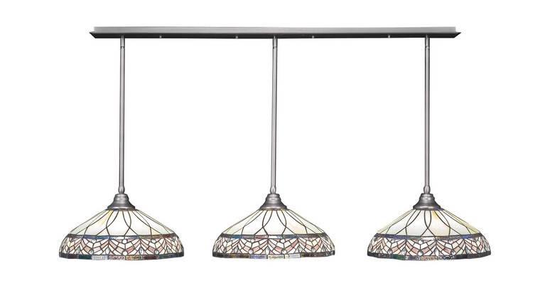 Toltec Lighting - 48-BN-948 - Three Light Multi Light Pendant - Any - Brushed Nickel