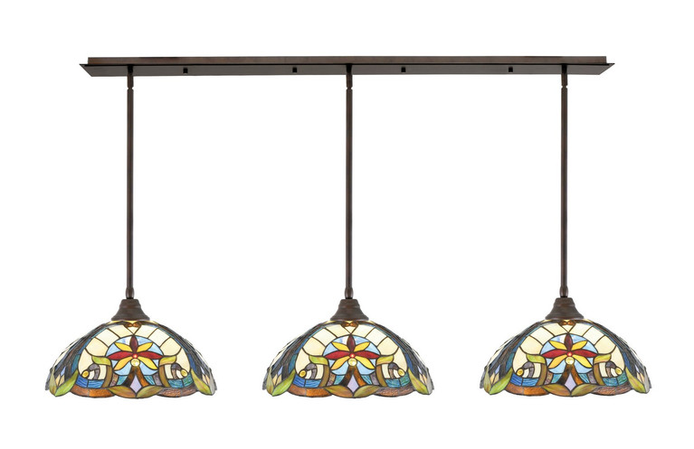 Toltec Lighting - 48-BRZ-936 - Three Light Linear Pendalier - Stem - Bronze