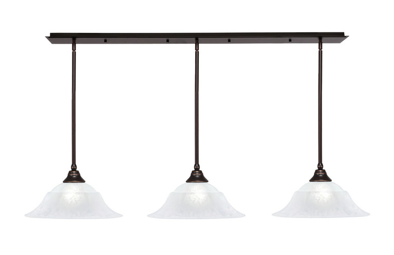 Toltec Lighting - 48-DG-53615 - Three Light Multi Light Pendant - Any - Dark Granite