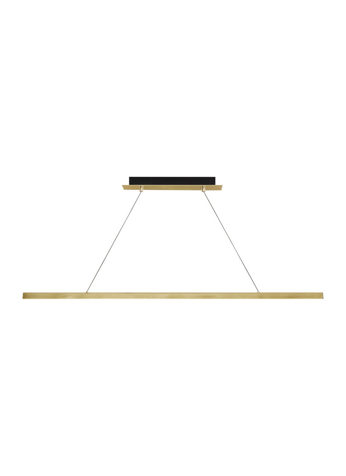 Visual Comfort Modern - 700LSDES48NB-LED92730 - LED Linear Suspension - Dessau - Natural Brass