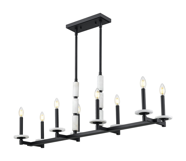 Z-Lite - 3045-8L-MB - Eight Light Linear Chandelier - Kaden - Matte Black
